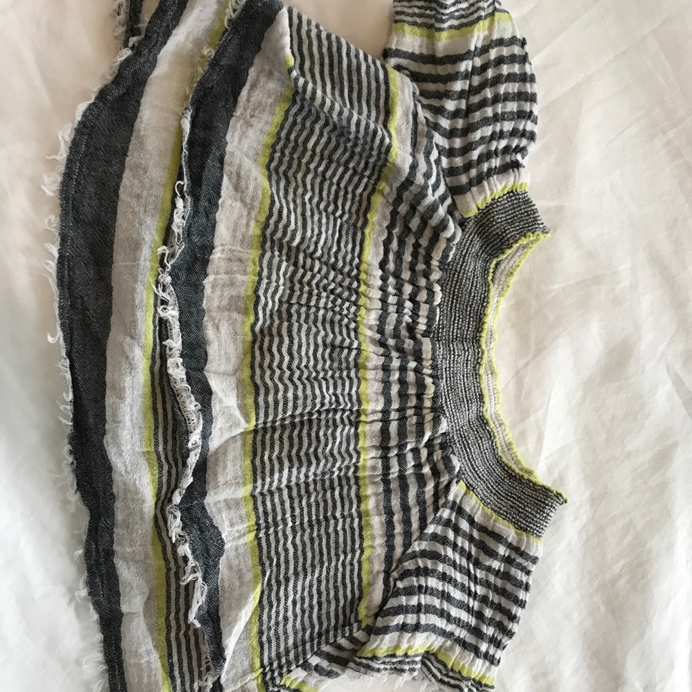 Striped off the shoulder top